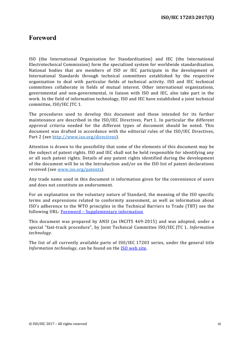 ISO/IEC 17203:2017 - Information technology — Open Virtualization Format (OVF) specification
Released:9/21/2017