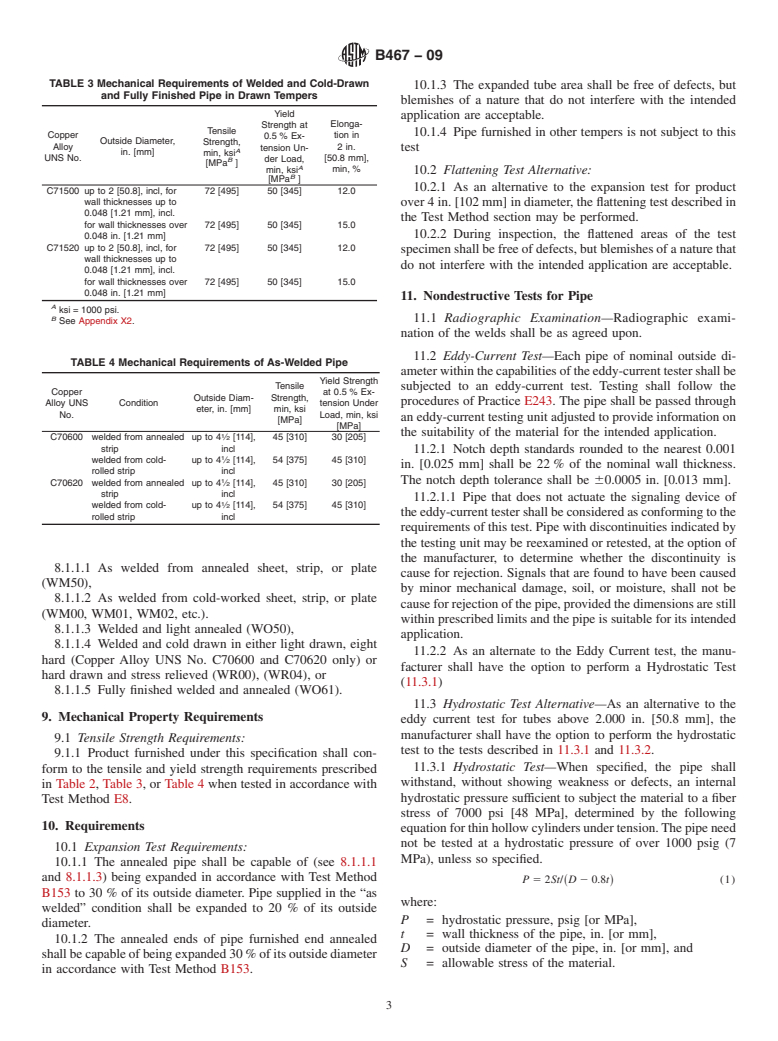 ASTM B467-09 - Standard Specification for Welded Copper-Nickel Pipe