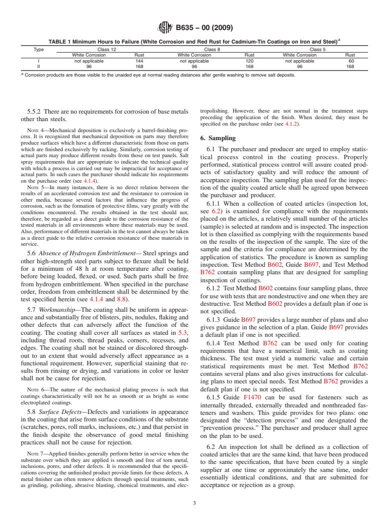 ASTM B635-00(2009) - Standard Specification for Coatings of Cadmium-Tin Mechanically Deposited