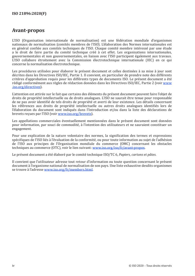 ISO 21896:2020 ISO 21896:2020 - Papier, pâte et recyclage -- Essai de décoloration des produits papier colorés en masse et des produits papier imprimés au moyen d'encres a colorants - Page 4 preview