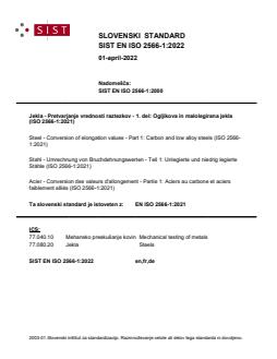 SIST EN ISO 2566-1:2022 SIST EN ISO 2566-1:2022 - Page 1 preview