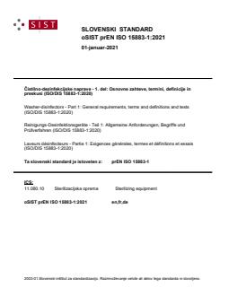prEN ISO 15883-1:2021 - Page 1 preview