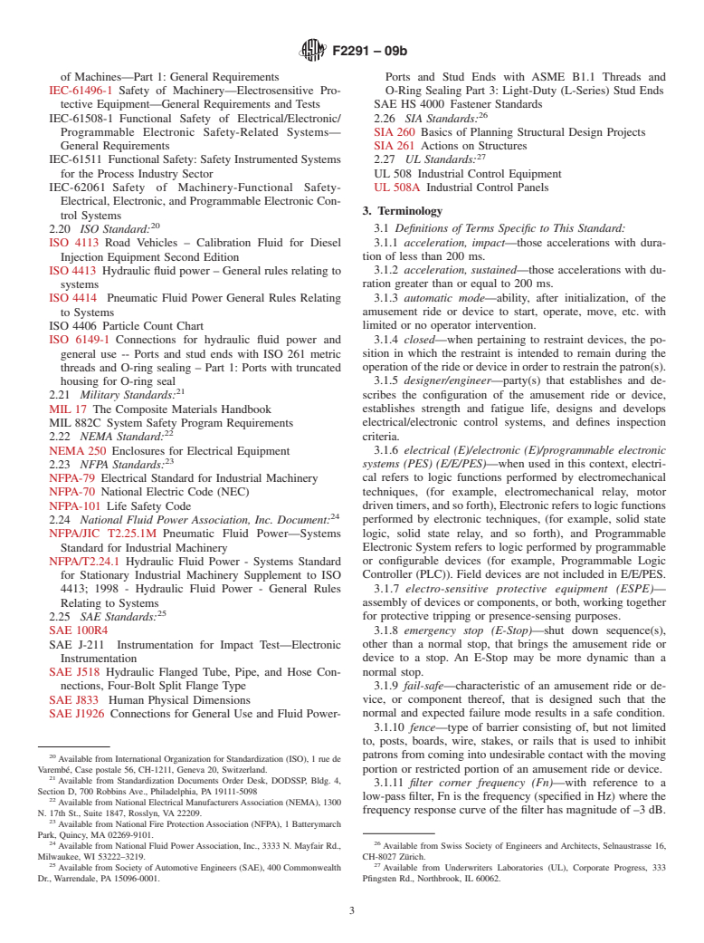 ASTM F2291-09b - Standard Practice for Design of Amusement Rides and Devices