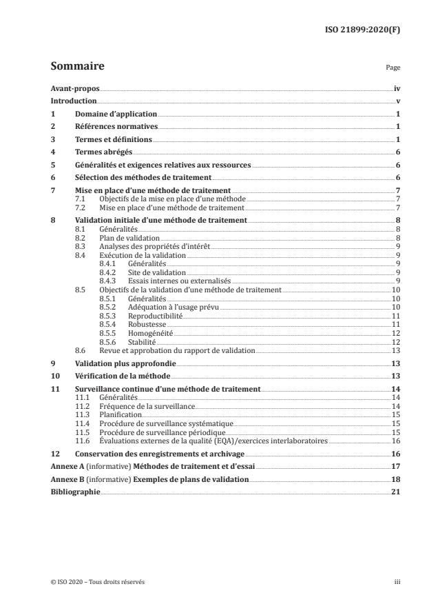 ISO 21899:2020 - Biotechnologie -- Biobanques -- Exigences générales pour la validation et la vérification des méthodes de traitement du matériel biologique dans les biobanques