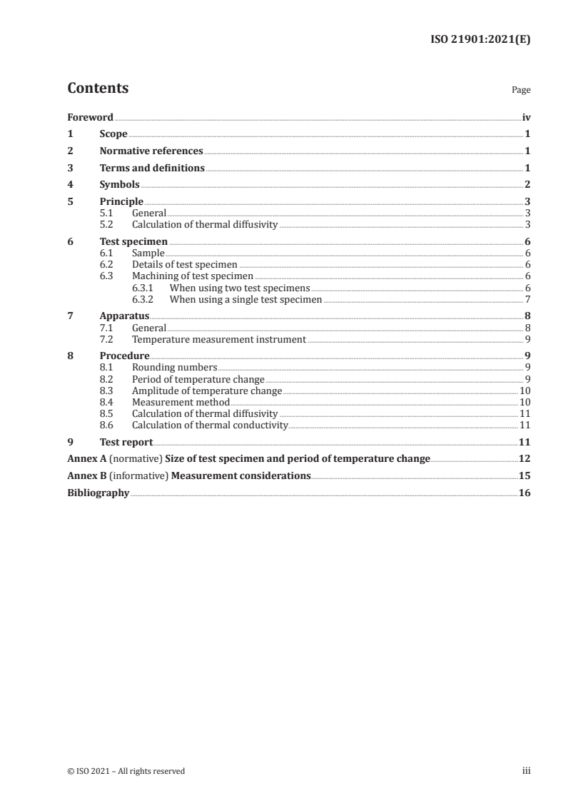 ISO 21901:2021 - Thermal insulation — Test method for thermal diffusivity — Periodic heat method
Released:2/25/2021