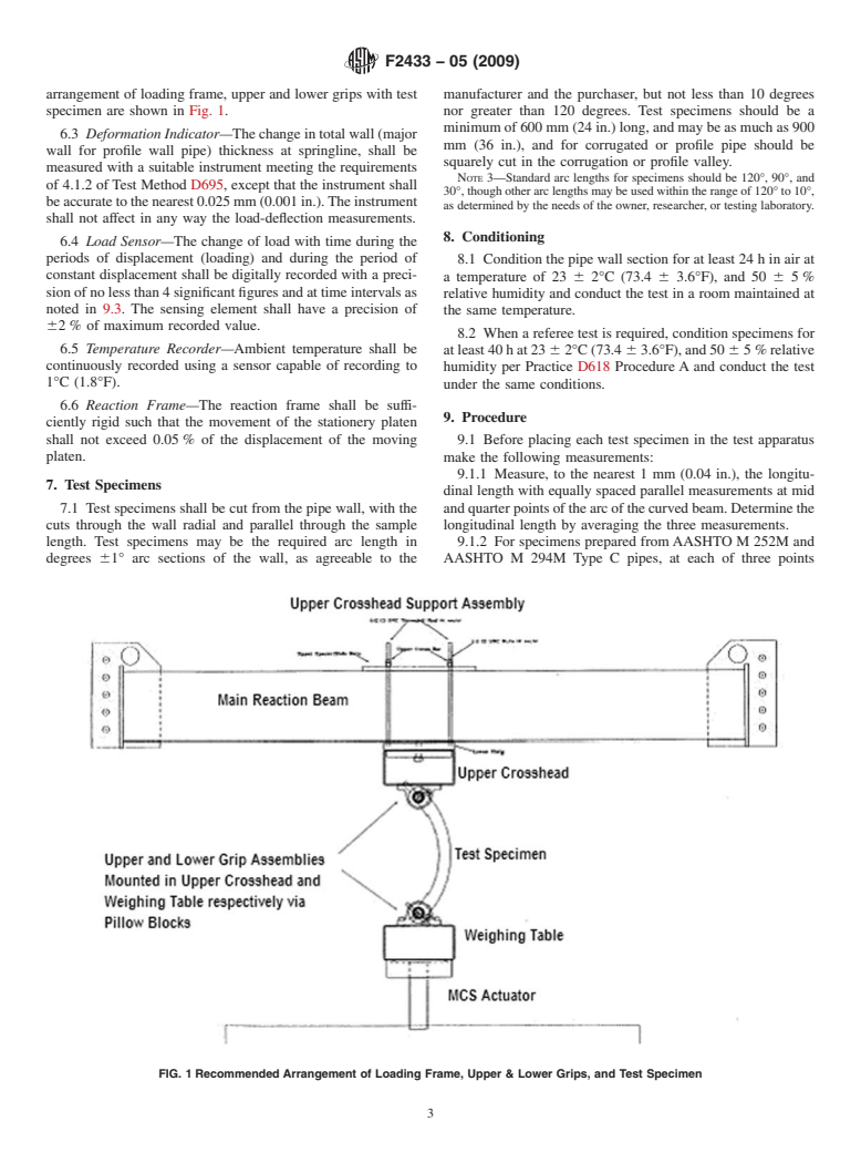 ASTM F2433-05(2009) - Standard Test Method for Determining Thermoplastic Pipe Wall Stiffness