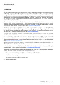 ISO 12010:2019 - Water quality — Determination of short-chain polychlorinated alkanes (SCCP) in water — Method using gas chromatography-mass spectrometry (GC-MS) and negative-ion chemical ionization (NCI)
Released:1. 03. 2019 - Page 4 preview