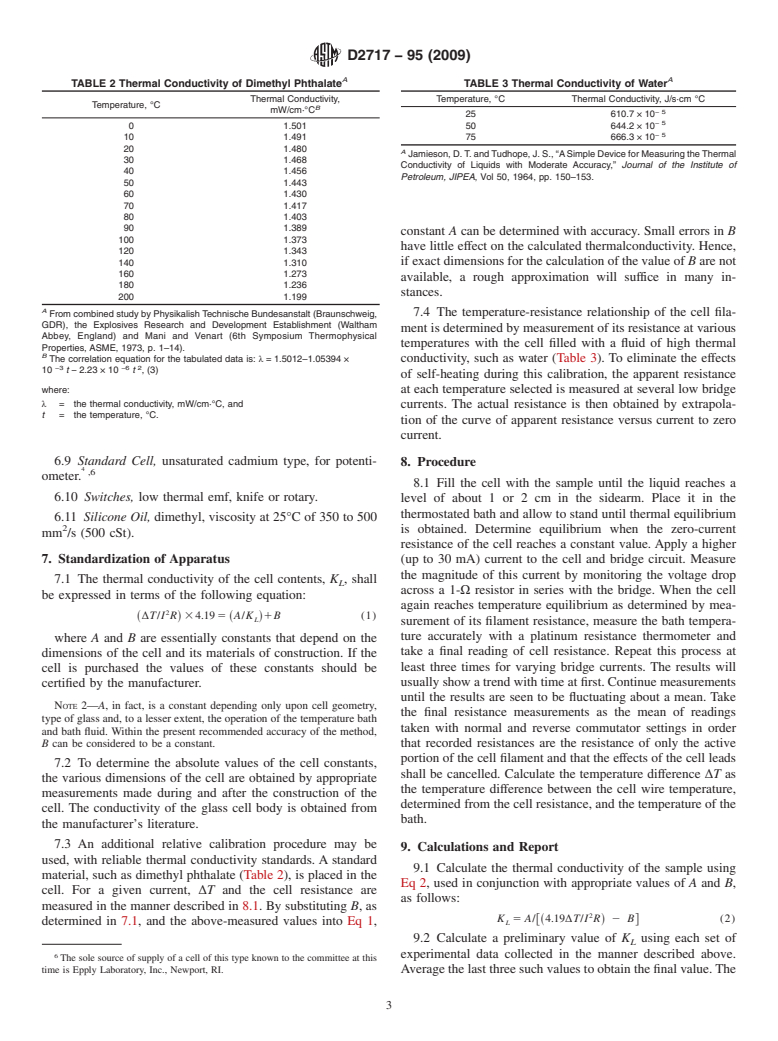 ASTM D2717-95(2009) - Standard Test Method for Thermal Conductivity of Liquids (Withdrawn 2018)