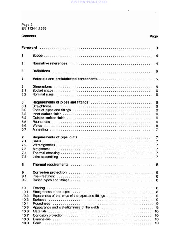 EN 1124-1:1999 EN 1124-1:2000 - Page 4 preview