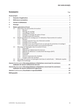 ISO 3690:2018 ISO 3690:2018 - Soudage et techniques connexes — Détermination de la teneur en hydrogène dans le métal fondu pour le soudage à l'arc
Released:9/19/2018 - Page 3 preview