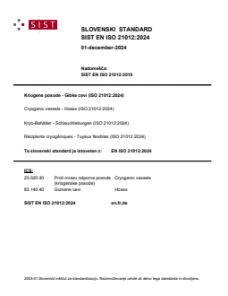SIST EN ISO 21012:2024 - Page 1 preview