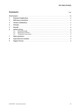 ISO 2085:2018 - Anodisation de l'aluminium et de ses alliages — Contrôle de la continuité des couches anodiques minces — Essai au sulfate de cuivre
Released:9/3/2018 - Page 3 preview