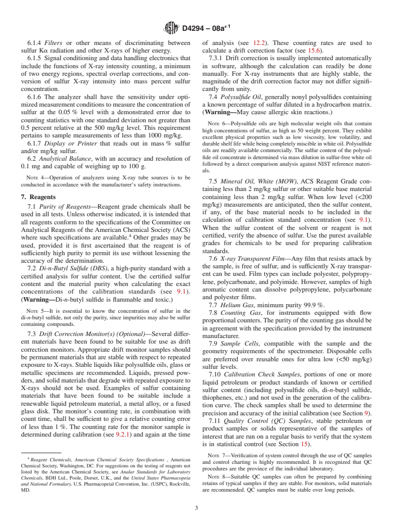 ASTM D4294-08ae1 - Standard Test Method for Sulfur in Petroleum and Petroleum Products by Energy Dispersive X-ray Fluorescence  Spectrometry