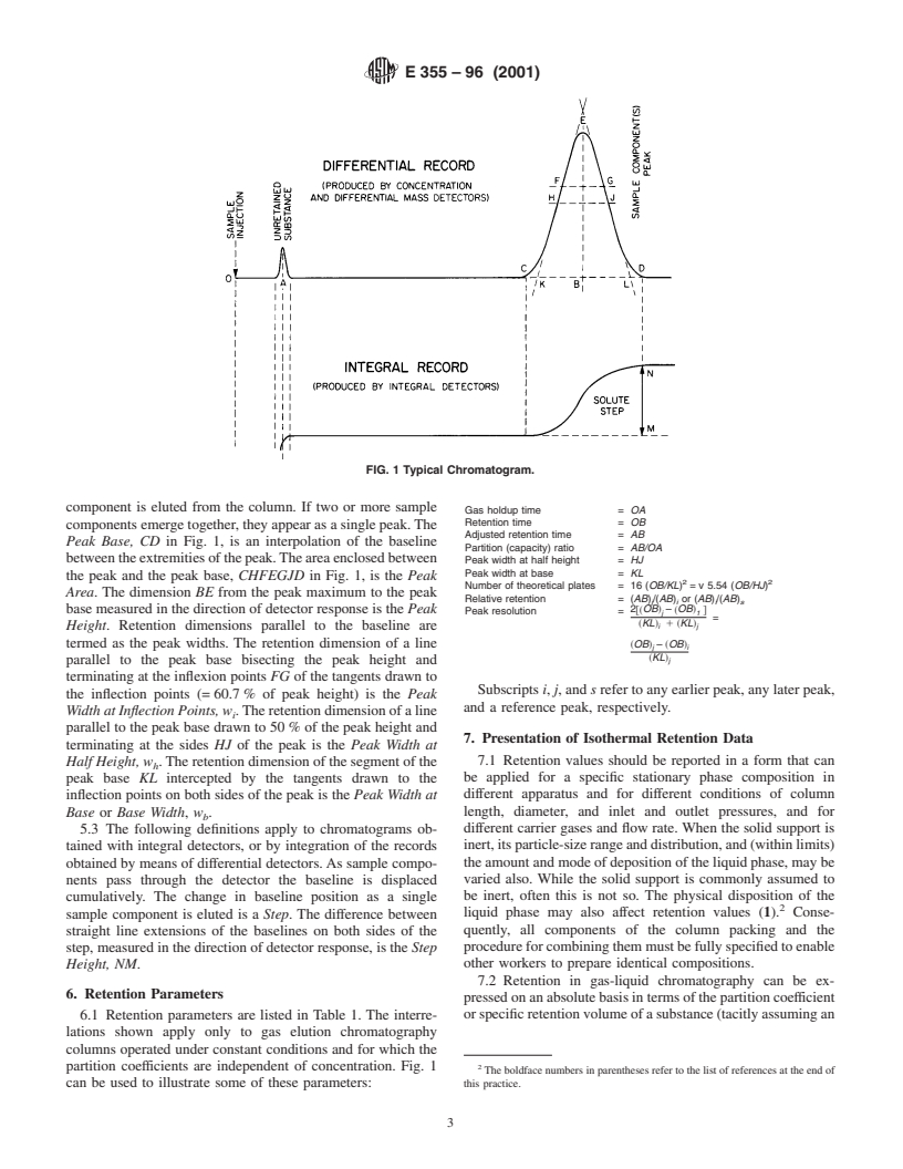 ASTM E355-96(2001) - Standard Practice for Gas Chromatography Terms and Relationships