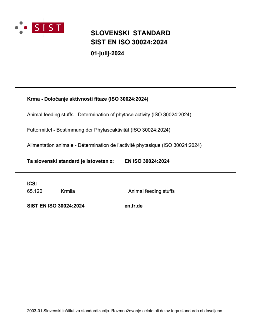 EN ISO 30024:2024