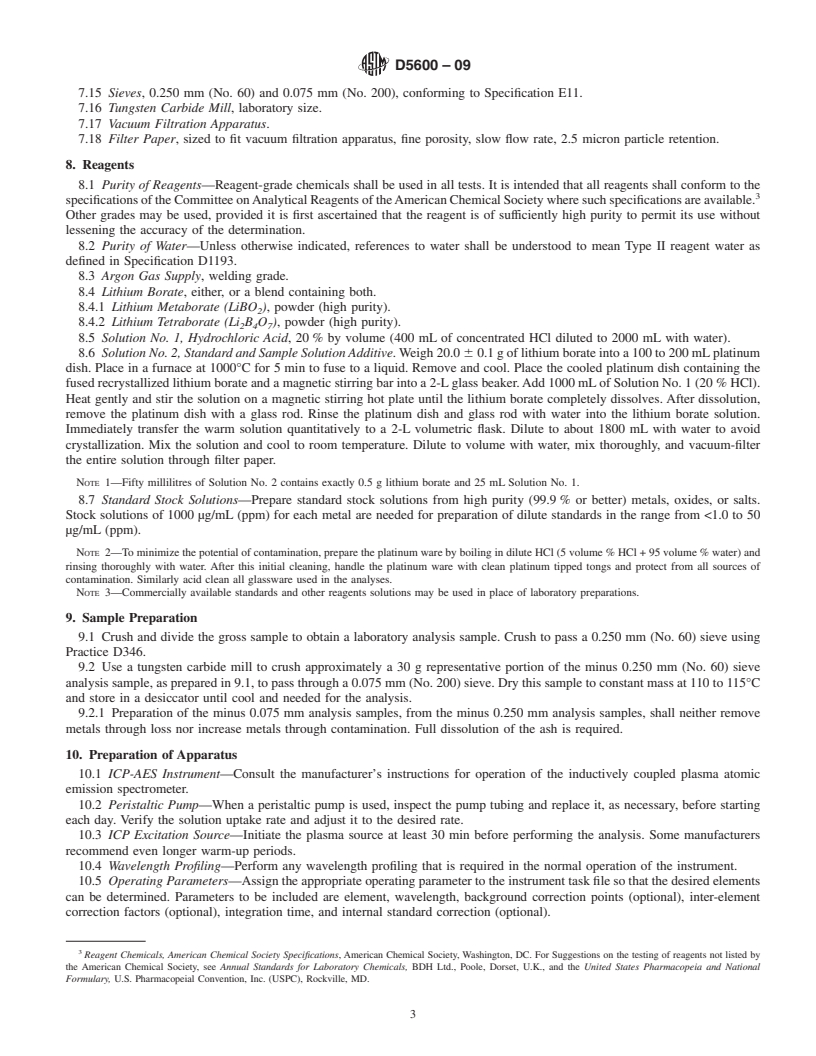 REDLINE ASTM D5600-09 - Standard Test Method for Trace Metals in Petroleum Coke by Inductively Coupled Plasma Atomic Emission Spectrometry (ICP-AES)