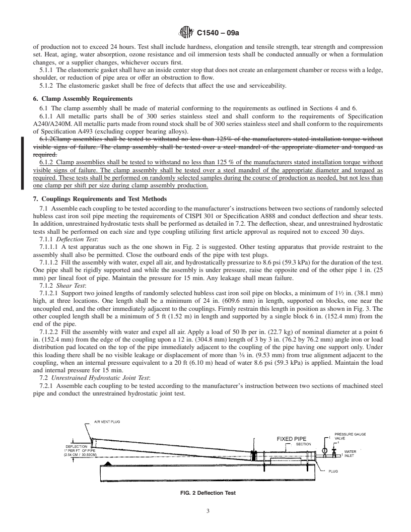 REDLINE ASTM C1540-09a - Standard Specification for Heavy Duty Shielded Couplings Joining Hubless Cast Iron Soil Pipe and Fittings