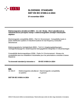 SIST EN IEC 61000-2-4:2024 - BARVE - Page 1 preview