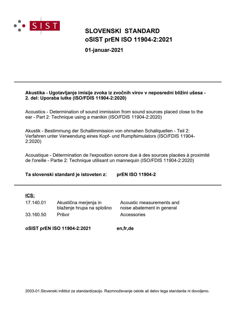 prEN ISO 11904-2:2021