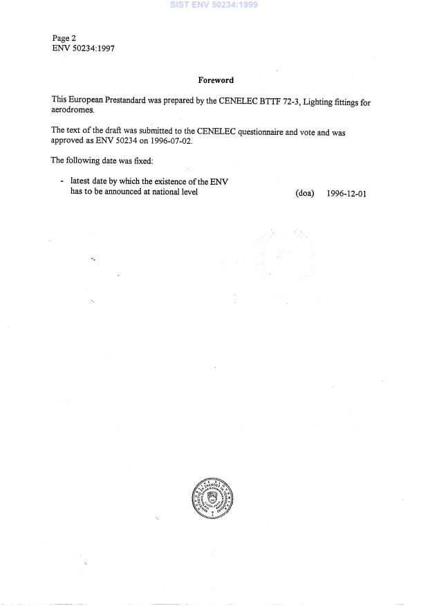 ENV 50234:1997 ENV 50234:1999 - Page 4 preview