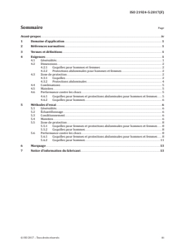ISO 21924-5:2017 - Équipement de protection pour les arts martiaux — Partie 5: Exigences et méthodes d'essai complémentaires relatives aux coquilles et aux protections abdominales
Released:12/18/2017 - Page 3 preview