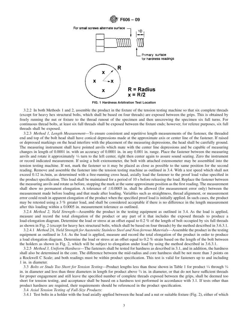 REDLINE ASTM F606-09 - Standard Test Methods for Determining the Mechanical Properties of Externally and Internally Threaded Fasteners, Washers, Direct Tension Indicators, and Rivets