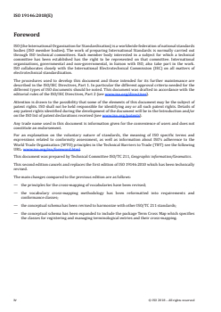 ISO 19146:2018 ISO 19146:2018 - Geographic information — Cross-domain vocabularies
Released:5/22/2018 - Page 4 preview