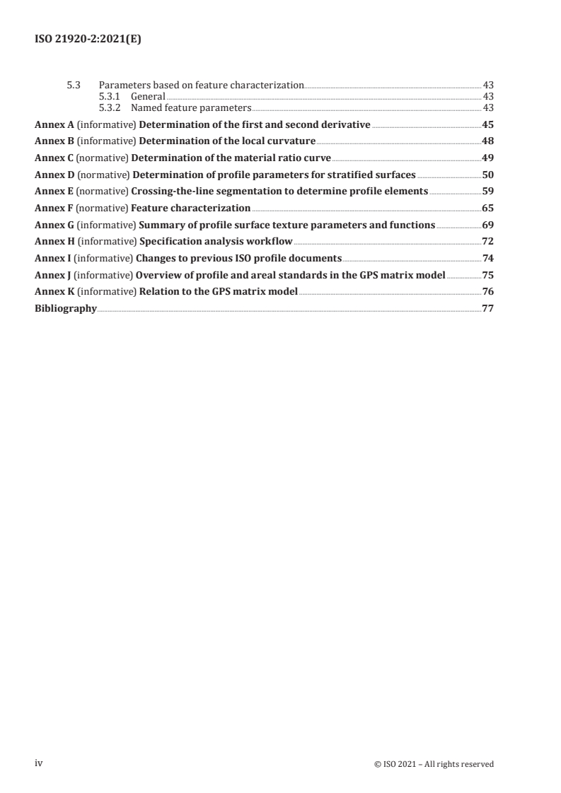 ISO 21920-2:2021 ISO 21920-2:2021 - Geometrical product specifications (GPS) -- Surface texture: Profile - Page 4 preview