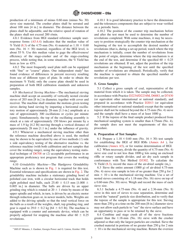 ASTM D409/D409M-09a - Standard Test Method for Grindability of Coal by the Hardgrove-Machine Method