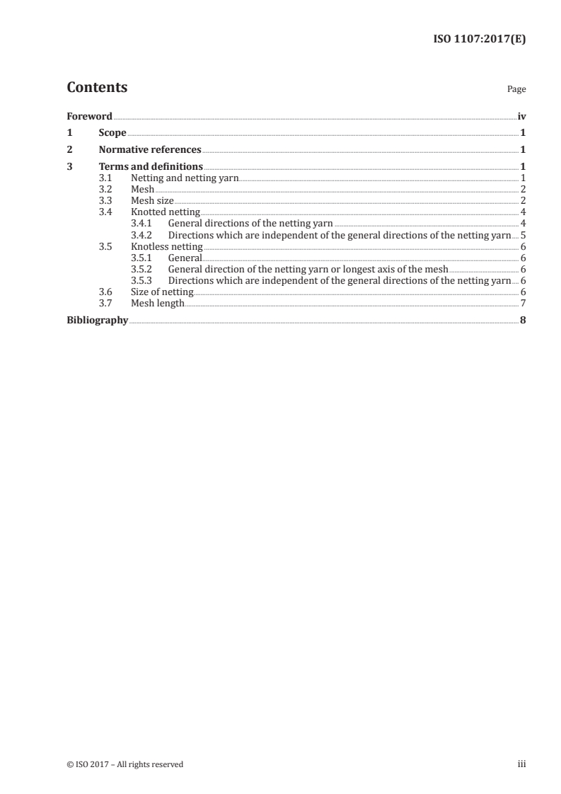 ISO 1107:2017 - Fishing nets — Netting — Basic terms and definitions
Released:7/31/2017