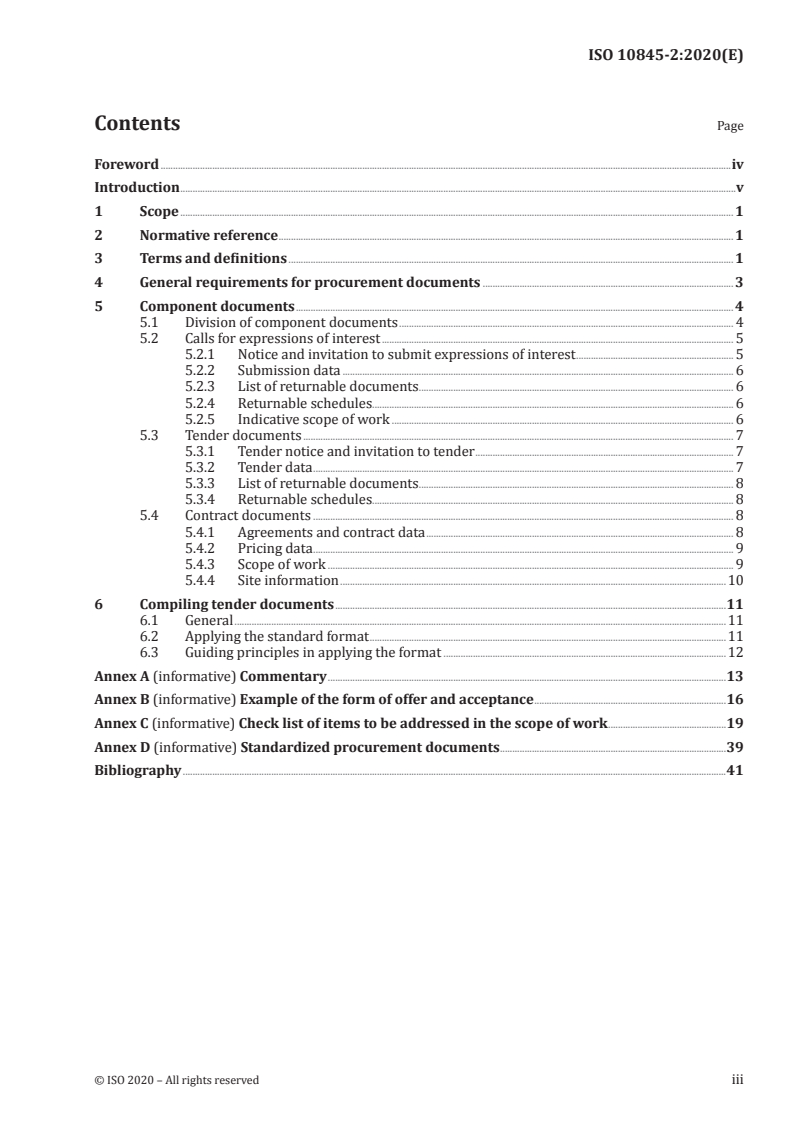 ISO 10845-2:2020 ISO 10845-2:2020 - Construction procurement — Part 2: Formatting and compilation of procurement documentation
Released:12/21/2020