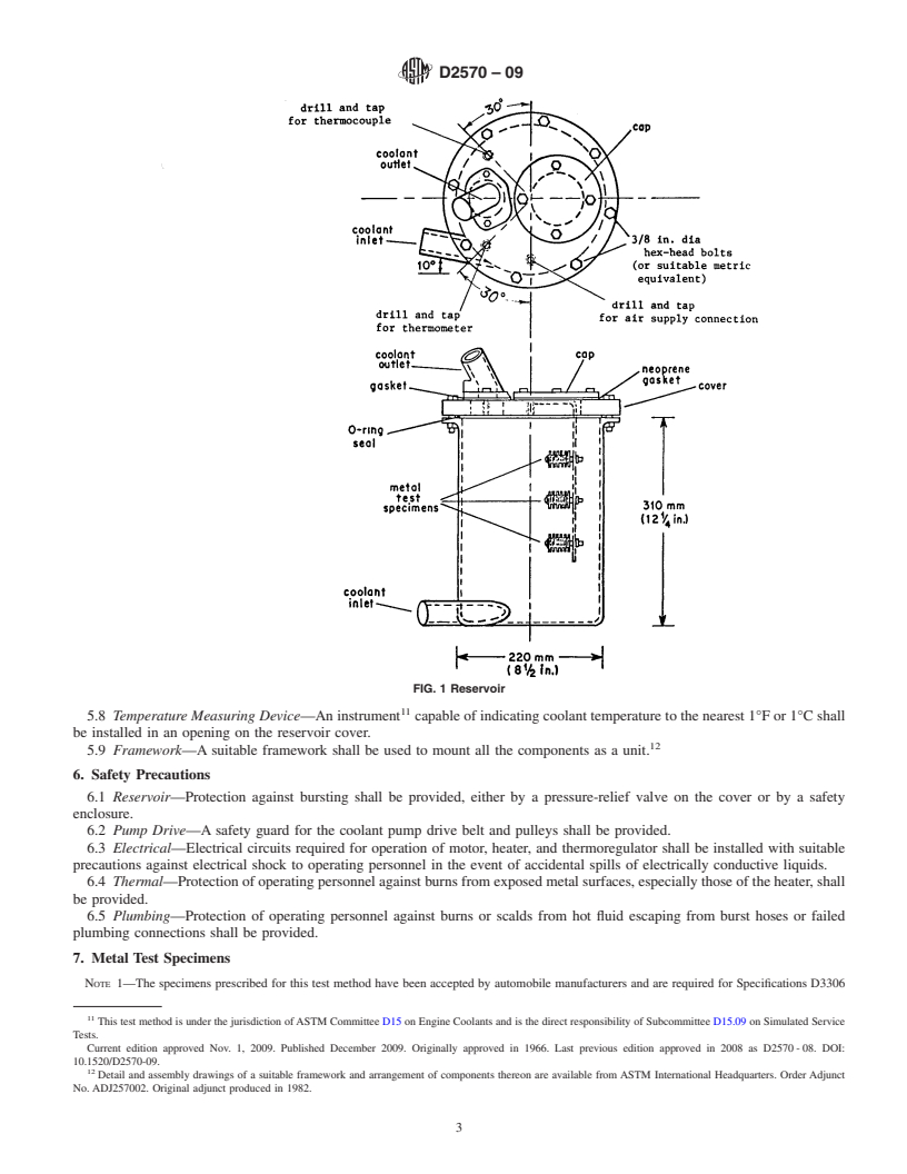 REDLINE ASTM D2570-09 - Standard Test Method for Simulated Service Corrosion Testing of Engine Coolants