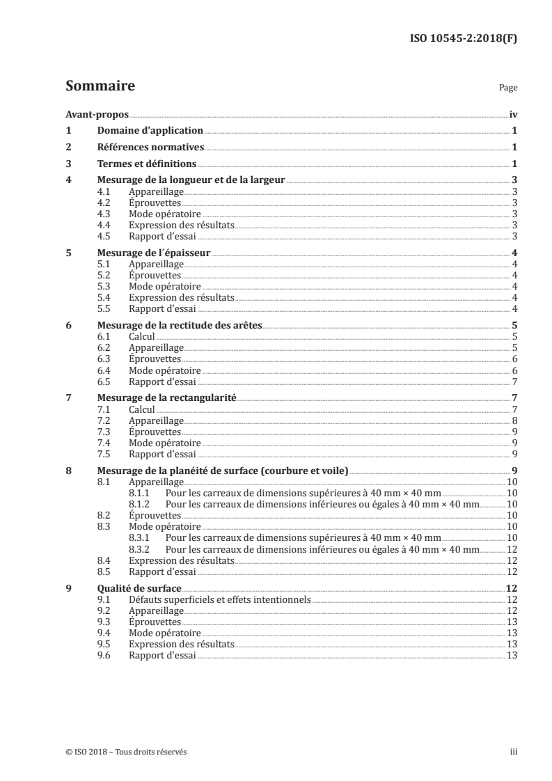 ISO 10545-2:2018 ISO 10545-2:2018 - Carreaux céramiques — Partie 2: Détermination des caractéristiques dimensionnelles et de la qualité de surface
Released:10/3/2018 - Page 3 preview