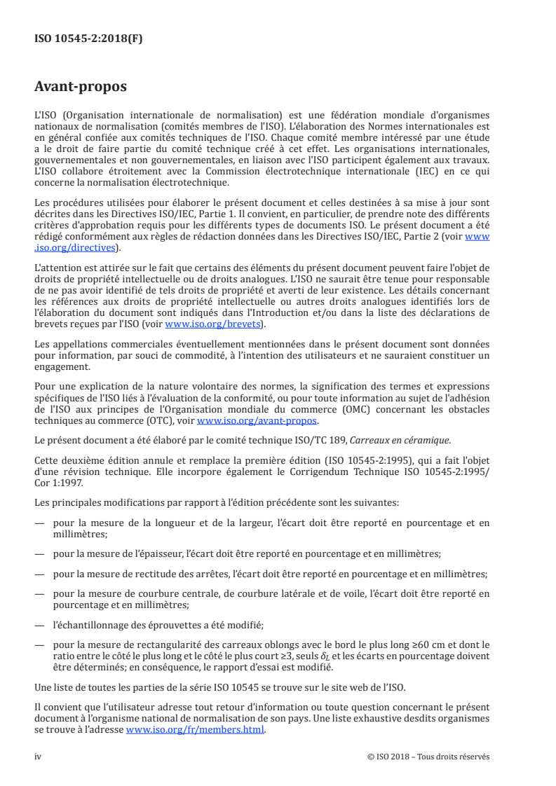 ISO 10545-2:2018 ISO 10545-2:2018 - Carreaux céramiques — Partie 2: Détermination des caractéristiques dimensionnelles et de la qualité de surface
Released:10/3/2018 - Page 4 preview