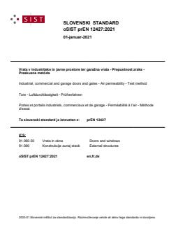 prEN 12427:2021 - Page 1 preview