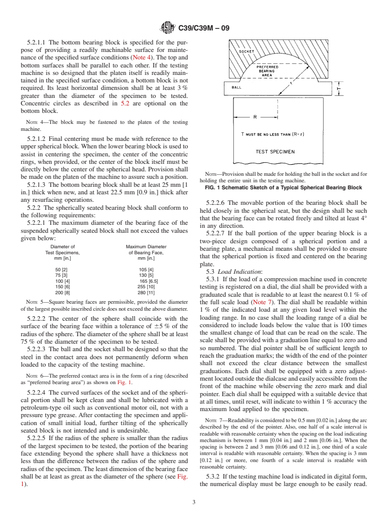 ASTM C39/C39M-09 - Standard Test Method for  Compressive Strength of Cylindrical Concrete Specimens