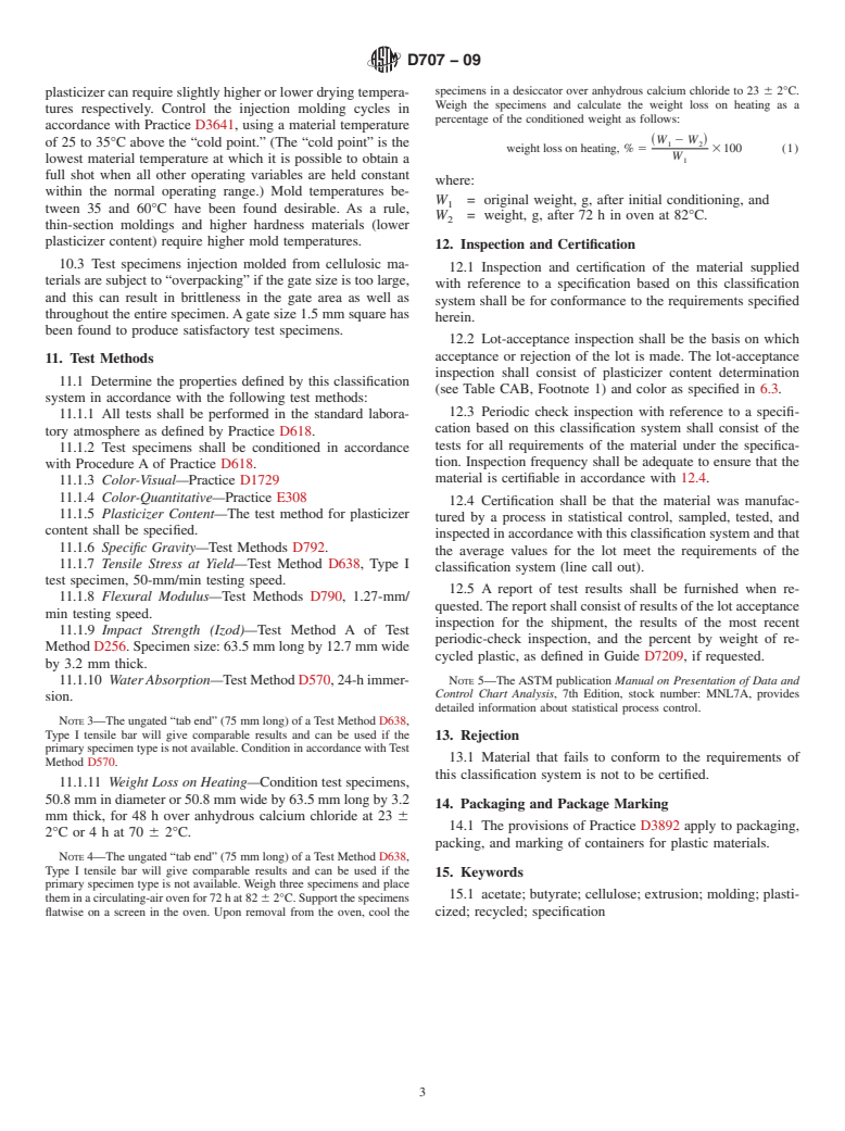 Astm D Standard Classification System And Basis For Specification For Cellulose Acetate