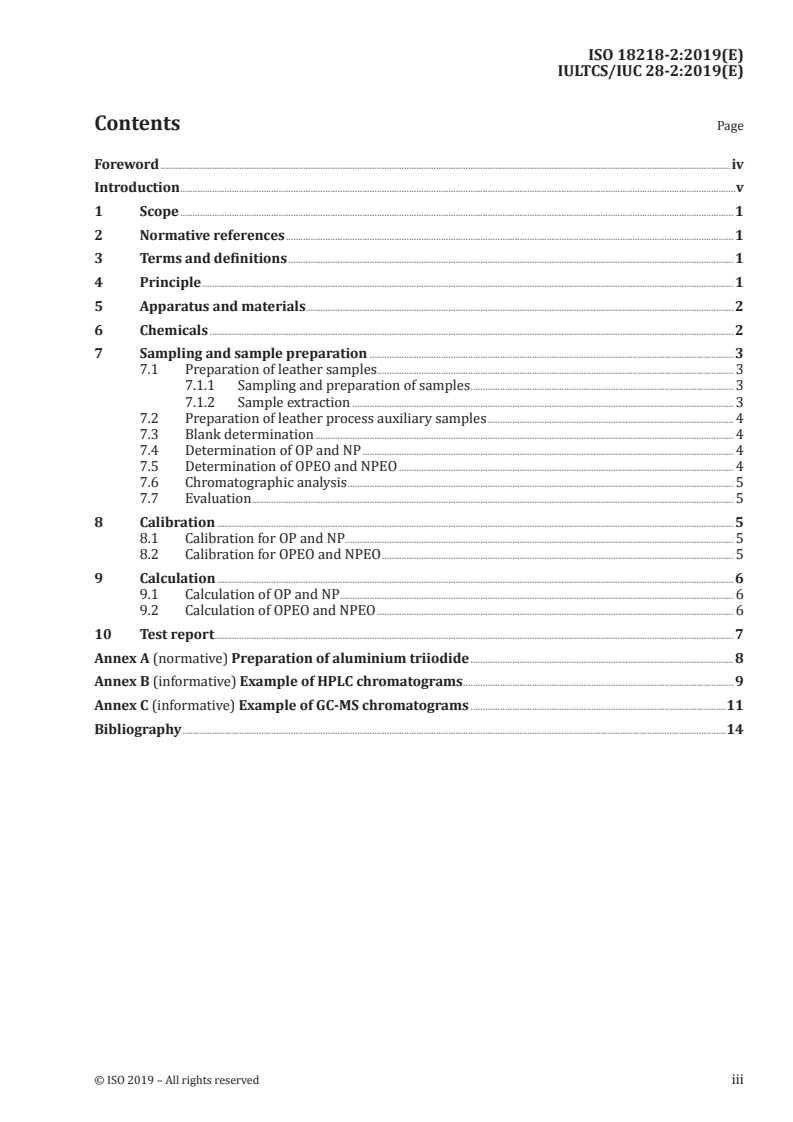 ISO 18218-2:2019 - Leather — Determination of ethoxylated alkylphenols — Part 2: Indirect method
Released:6/18/2019