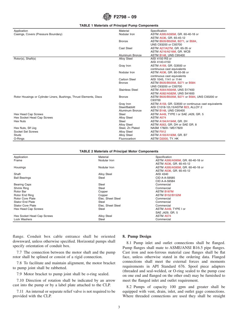 ASTM F2798-09 - Standard Specification for Sealless Lube Oil Pump with Oil Through Motor for Marine Applications