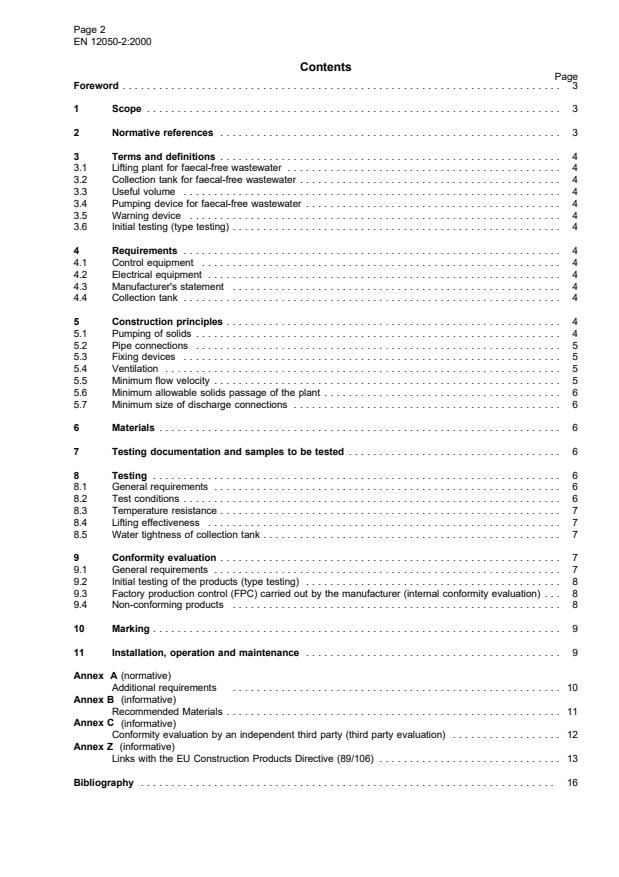 EN 12050-2:2000 EN 12050-2:2001 - Page 4 preview