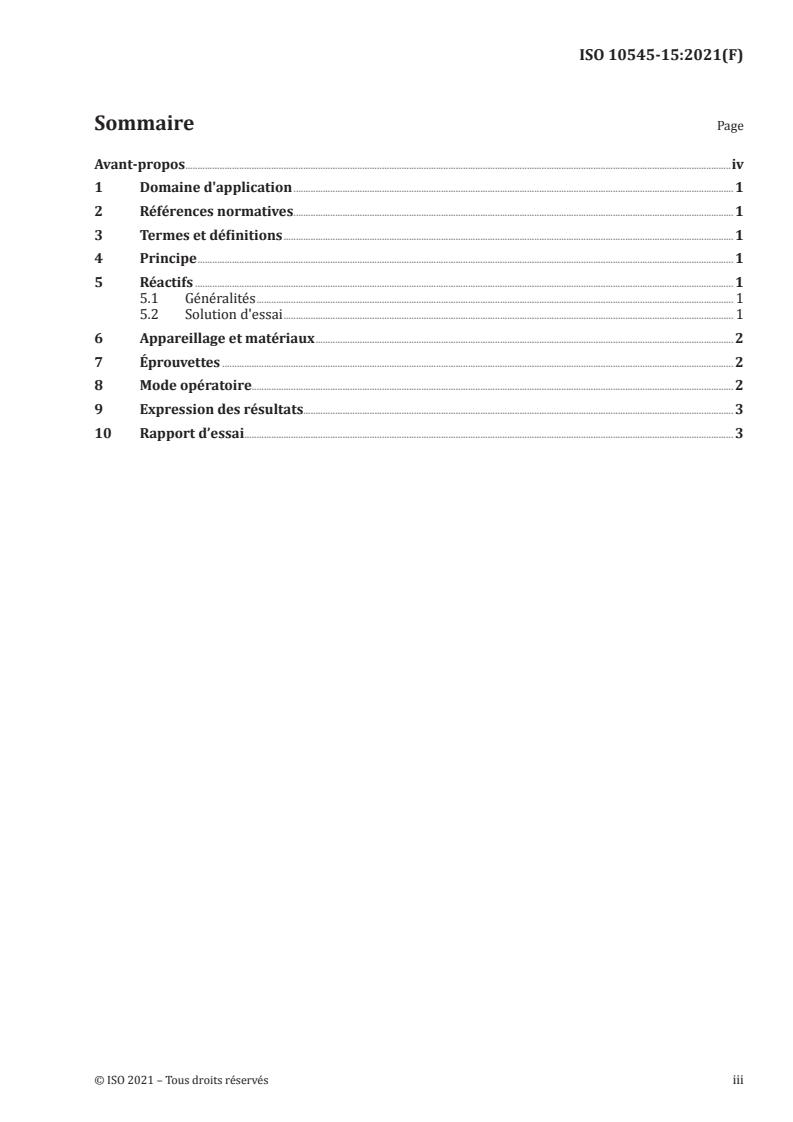 ISO 10545-15:2021 - Carreaux et dalles céramiques — Partie 15: Détermination de la teneur en plomb et en cadmium relargués par les carreaux
Released:6/15/2021