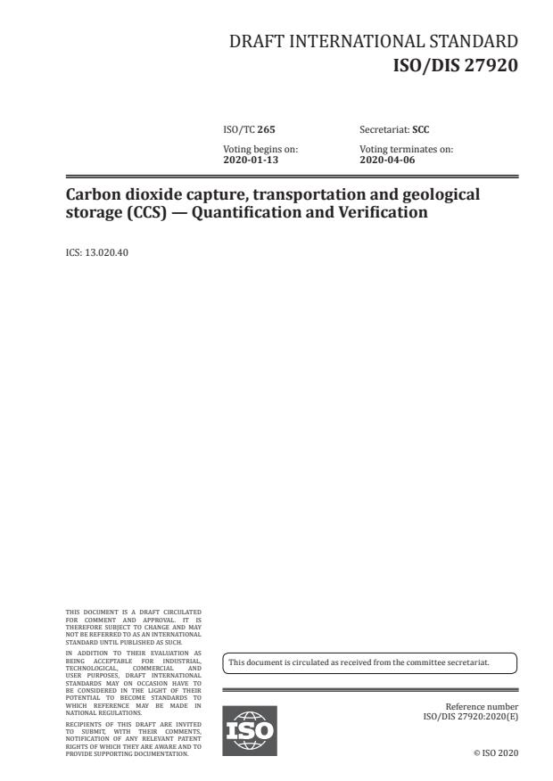 ISO/DIS 27920