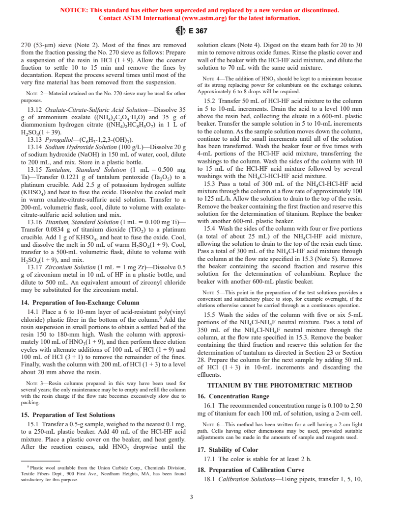 ASTM E367-83(1997)e1 - Standard Methods for Chemical Analysis of Ferrocolumbium