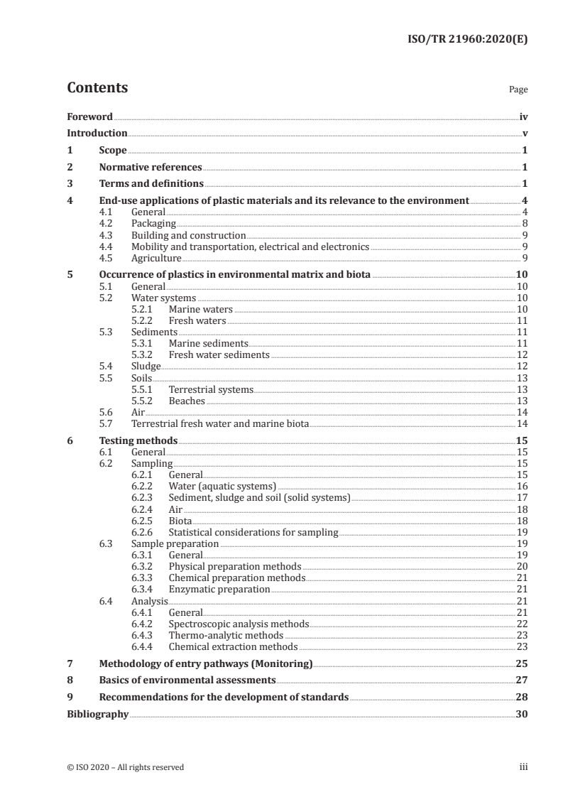 ISO/TR 21960:2020 ISO/TR 21960:2020 - Plastics — Environmental aspects — State of knowledge and methodologies
Released:2/17/2020