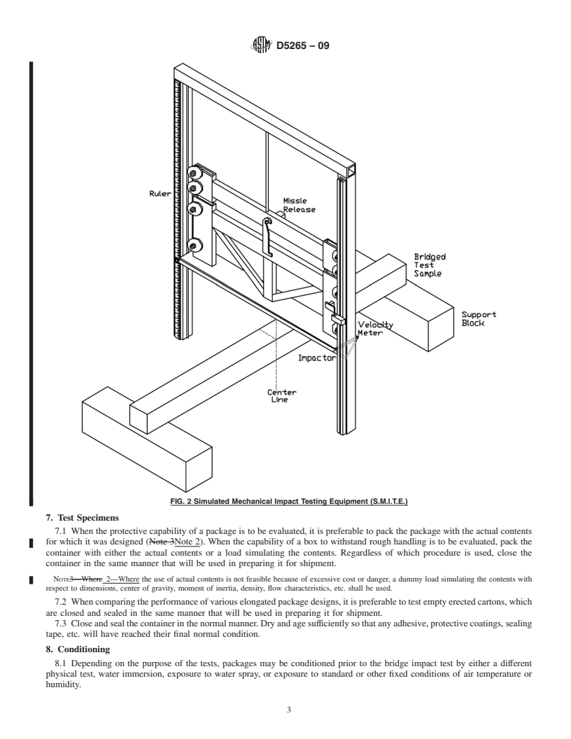 REDLINE ASTM D5265-09 - Standard Test Method for Bridge Impact Testing