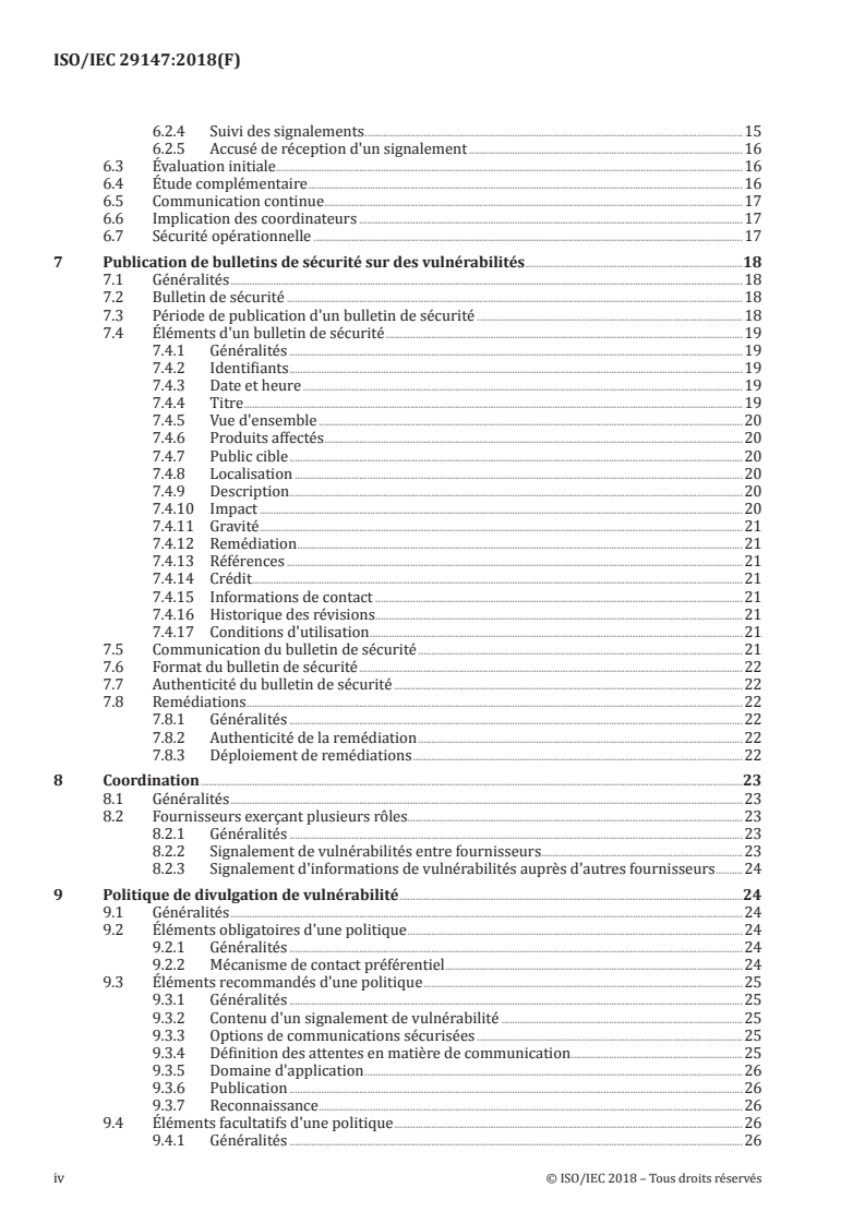 ISO/IEC 29147:2018 ISO/IEC 29147:2018 - Technologies de l'information — Techniques de sécurité — Divulgation de vulnérabilité
Released:6/3/2020 - Page 4 preview