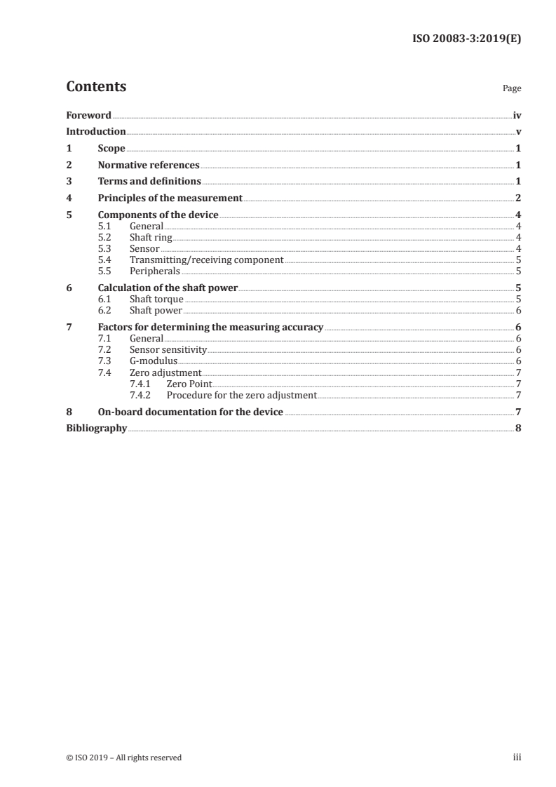 ISO 20083-3:2019 - Ships and marine technology — Determination of the shaft power of ship propulsion systems by measuring the shaft distorsion — Part 3: Elastic vibration method
Released:6/5/2019