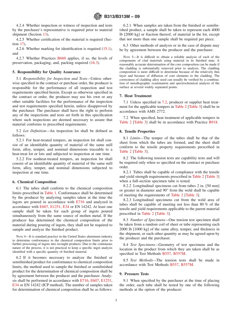 ASTM B313/B313M-09 - Standard Specification for Aluminum and Aluminum-Alloy Round Welded Tubes (Withdrawn 2018)