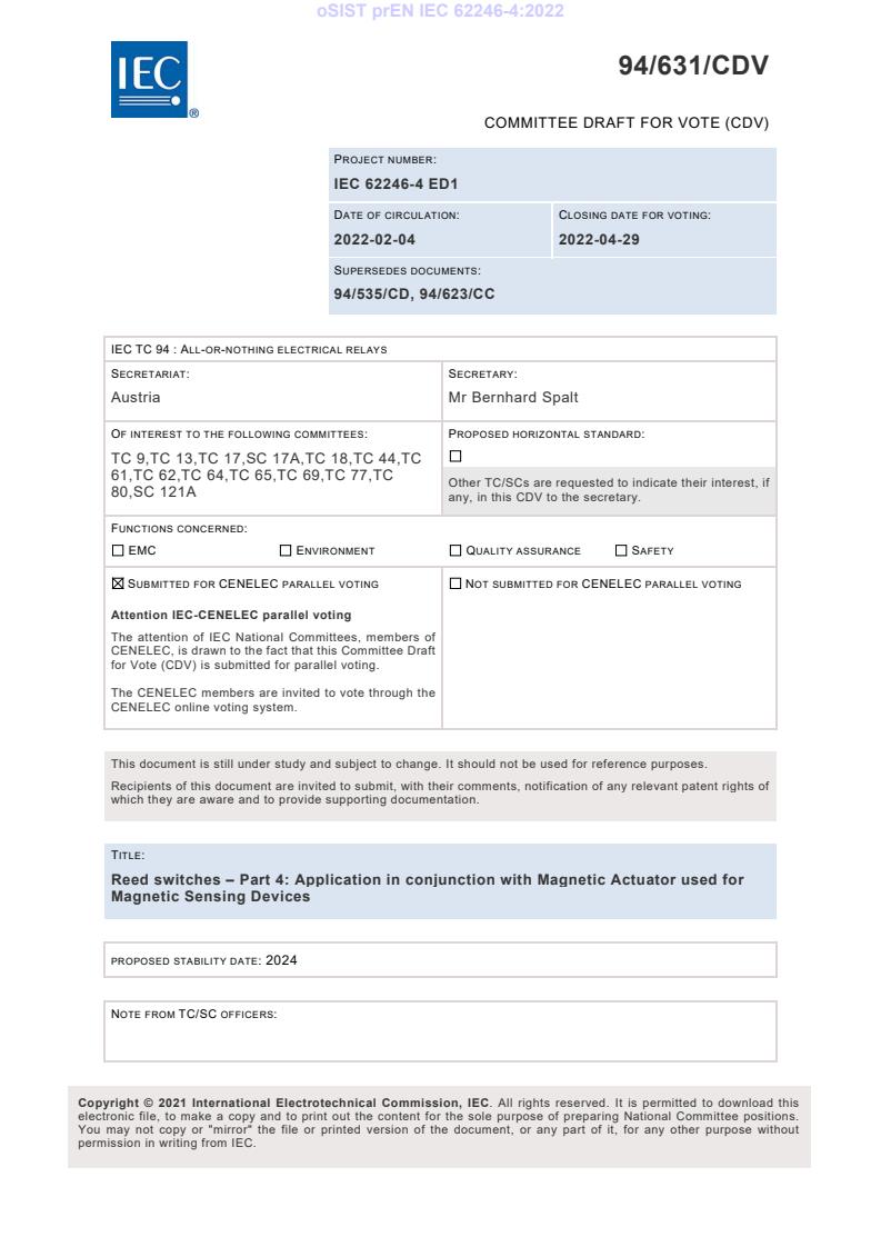 prEN IEC 62246-4:2022 - BARVE