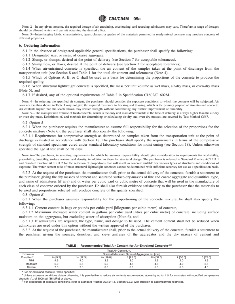 REDLINE ASTM C94/C94M-09a - Standard Specification for Ready-Mixed Concrete